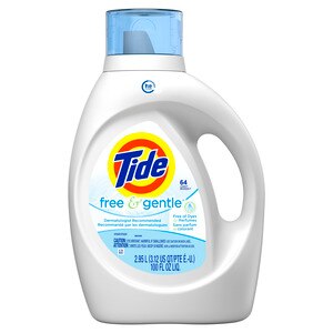 Tide Laundry Detergent Free & Gentle 2X High Efficiency; 92 Fluid Ounce; 4 Per Case