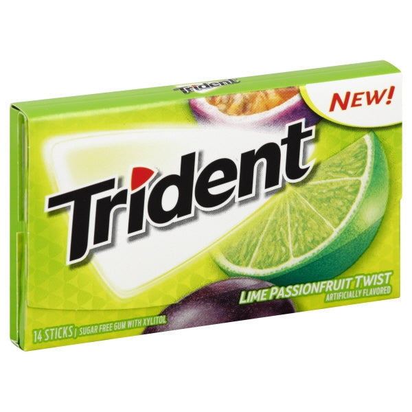 Trident Passion Fruit Sugar Free Gum; 14 Count; 12 Per Box; 12 Per Case