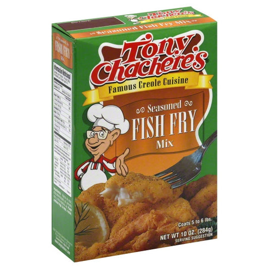 Tony Chachere's Creole Foods Fish Fry Mix Seasoned; 10 Ounces; 12 Per Case - High Mart Wholesale
