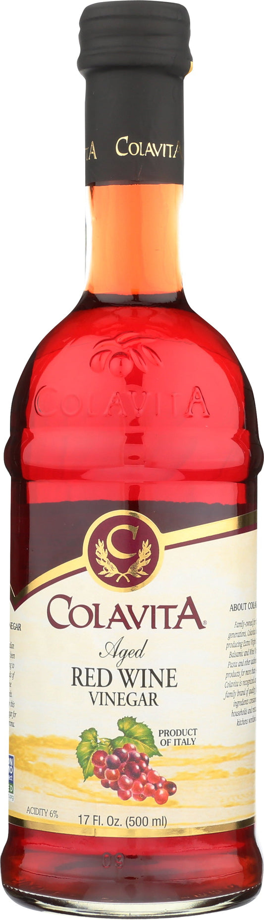 Colavita Red Wine Aged Vinegar Bottle; 17 Fluid Ounce; 12 Per Case