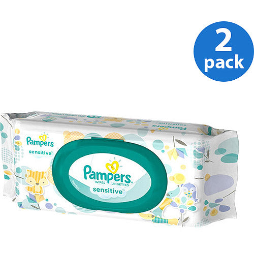 Pampers Sensitive Baby Wipes Wing Stand; 18 Count; 1 Per Box; 18 Per Case