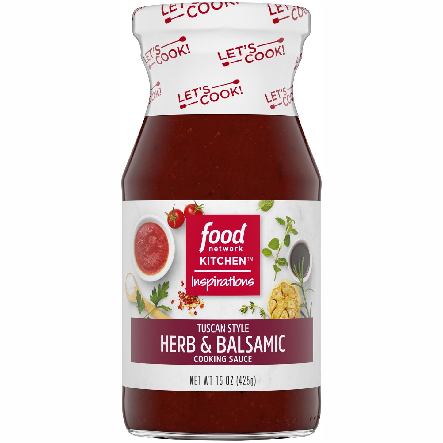 Food Network Tuscany Balsamic Vinaigrette Liquid Cooking Sauce; 17 Ounces; 6 Per Case