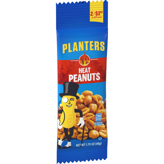 Planters Heat Peanut Tubes; 1.75 Ounces; 18 Per Box; 6 Per Case