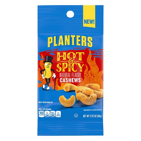 Planters Hot N' Spicy Cashews; 2.25 Ounces; 10 Per Box; 3 Per Case