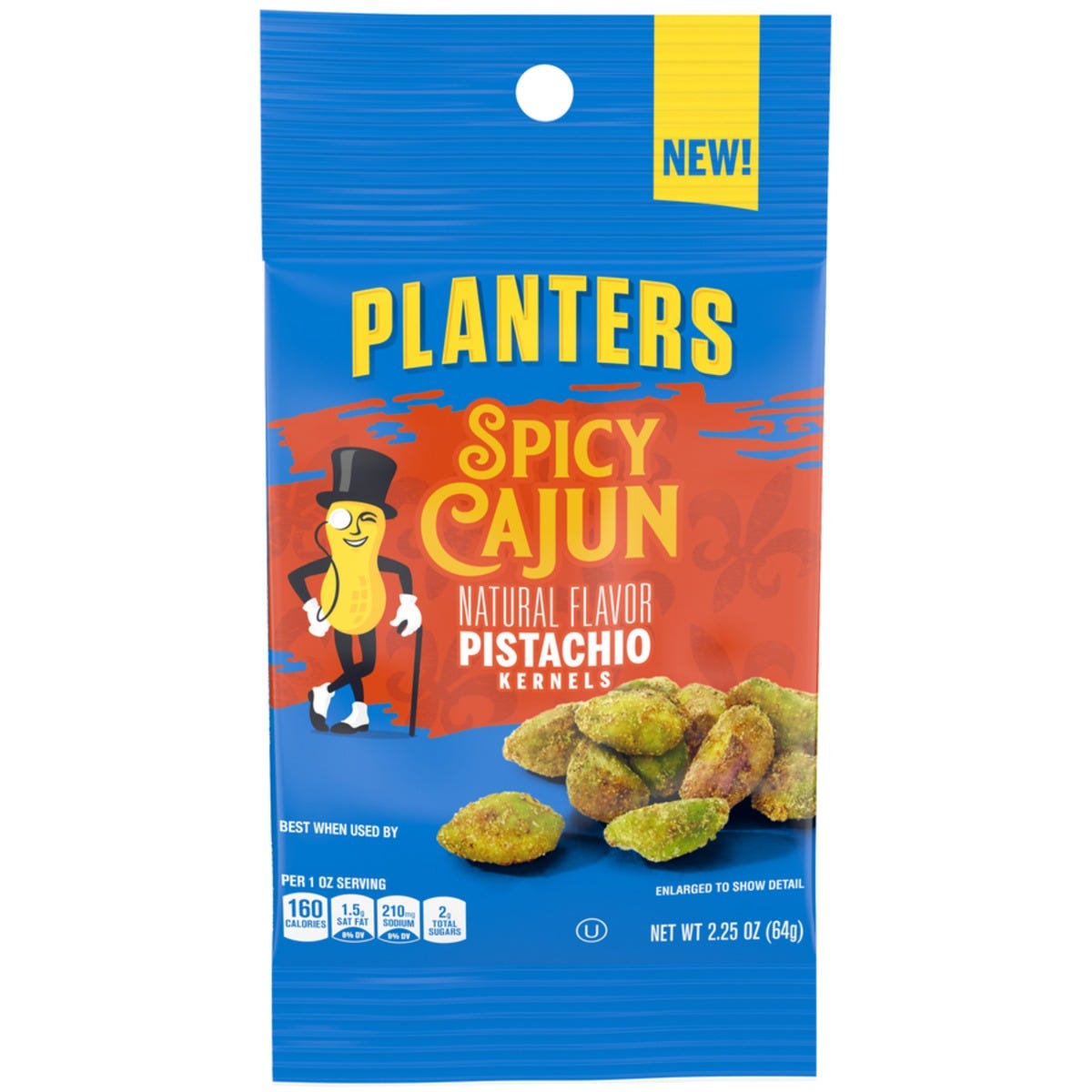 Planters Spicy Cajun Pistachio; 2.25 Ounces; 10 Per Box; 3 Per Case