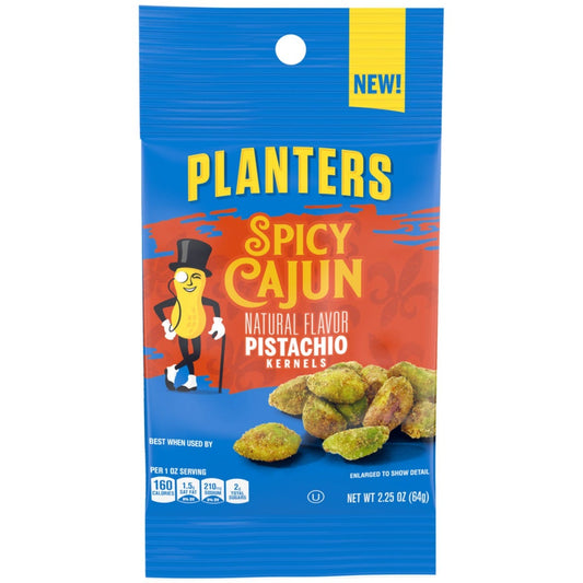 Planters Spicy Cajun Pistachio; 2.25 Ounces; 10 Per Box; 3 Per Case