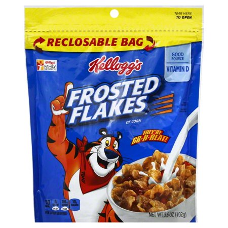 Kellogg's Reclosable Bag Frosted Flakes Cereal; 3.6 Ounces; 6 Per Case