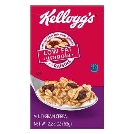 Kellogg's Low Fat Granola With Raisins Multi Grain Cereal; 2.22 Ounces; 70 Per Case