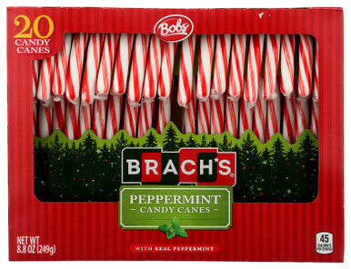 Brachs Red And White Mint Canes; 8.8 Ounces; 24 Per Case - High Mart Wholesale