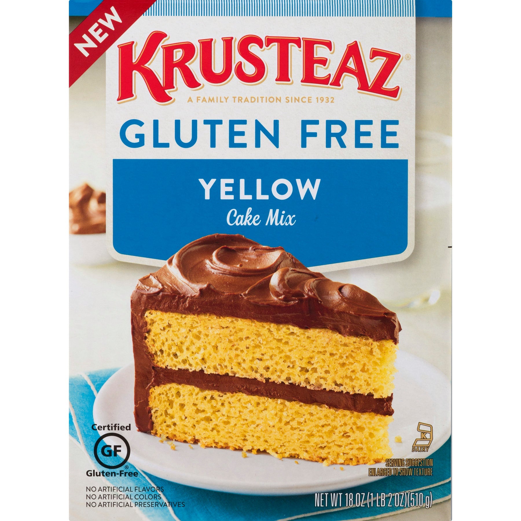 Krusteaz Gluten Free Yellow Cake Mix; 18 Ounce; 8 Per Case - High Mart Wholesale