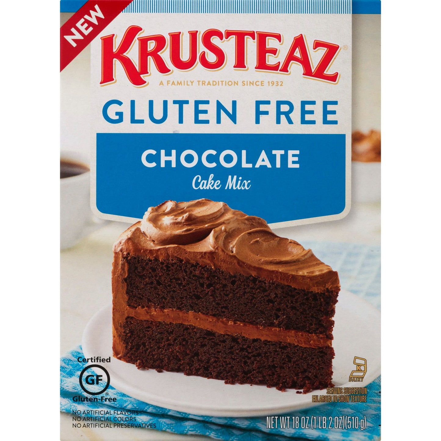 Krusteaz Gluten Free Chocolate Cake Mix; 18 Ounce; 8 Per Case - High Mart Wholesale