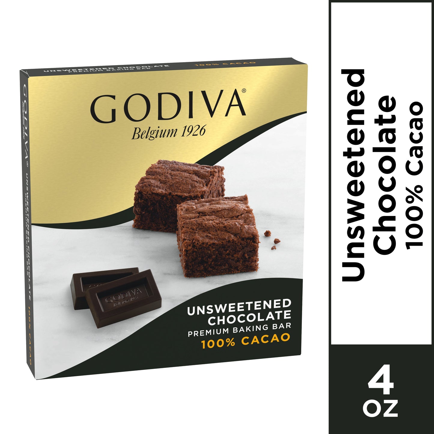 Godiva Baking Chocolate Unsweetened Bar; 4 Ounces; 12 Per Case - High Mart Wholesale