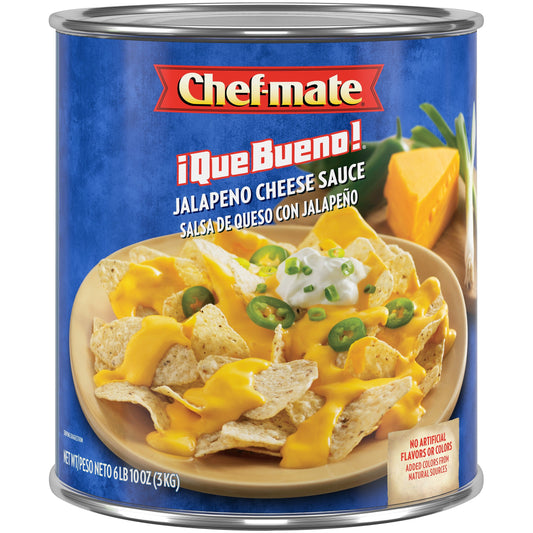 Chef-Mate Que Bueno Cheese Jalapeno Sauce; 106 Ounces; 6 Per Case - High Mart Wholesale