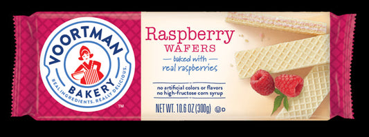 Voortman Raspberry Wafers; 10.6 Ounces; 12 Per Case - High Mart Wholesale