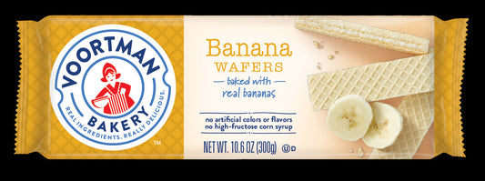 Voortman Banana Layer Wafers; 10.6 Ounces; 12 Per Case - High Mart Wholesale