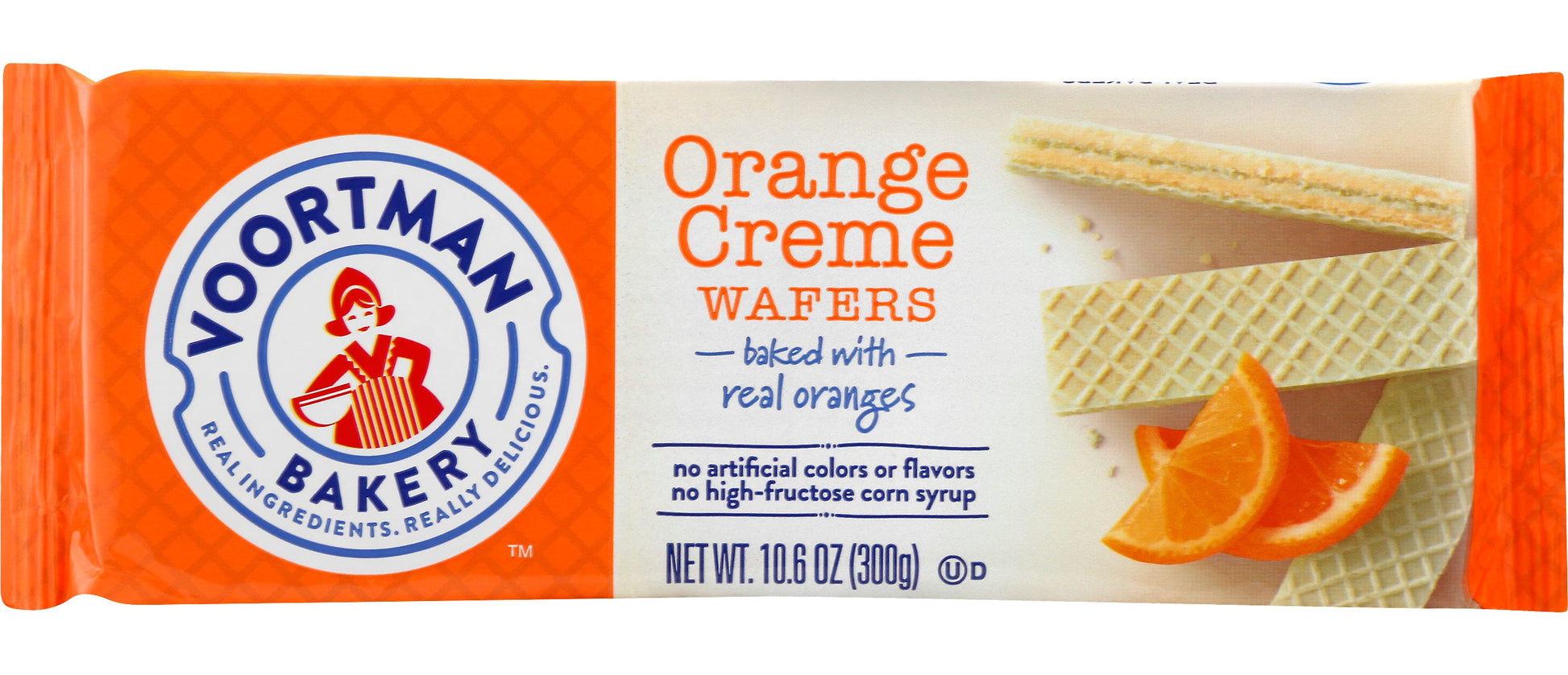 Voortman Orange Creme Wafers; 10.6 Ounces; 12 Per Case - High Mart Wholesale