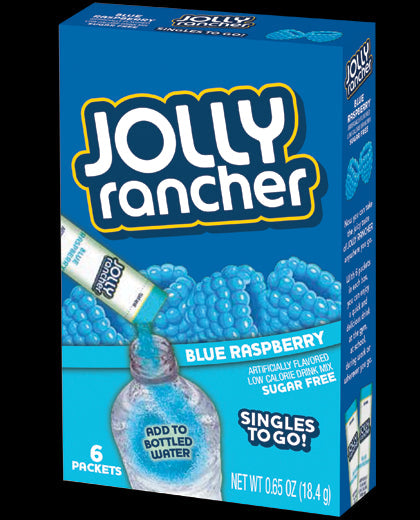 Jolly Rancher Blue Raspberry Low Calorie Drink Mix Singles To Go; 6 Count; 12 Per Case - High Mart Wholesale