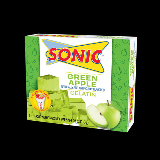 Sonic Green Apple Gelatin; 3.94 Ounces; 12 Per Case - High Mart Wholesale