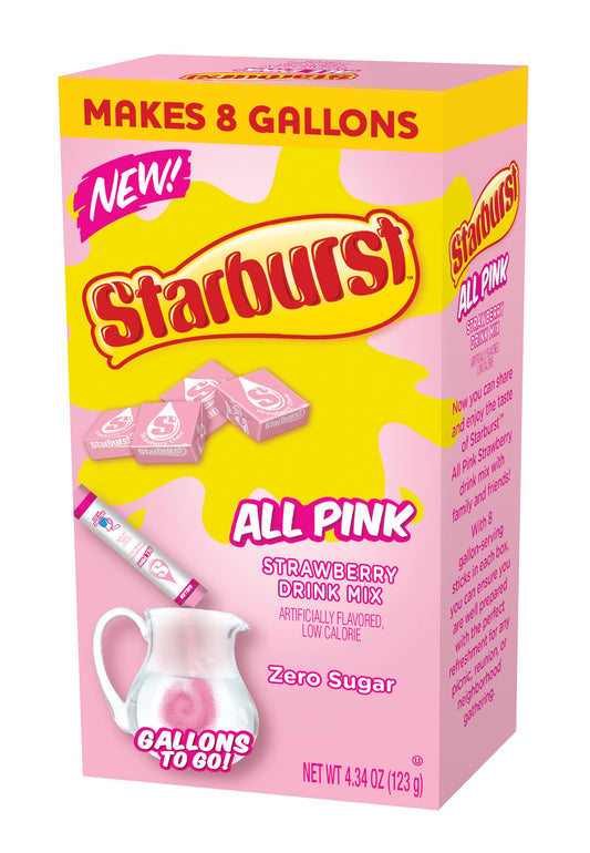 Starburst Sugar Free Strawberry Drink Mix Gallons To Go; 8 Count; 6 Per Case - High Mart Wholesale