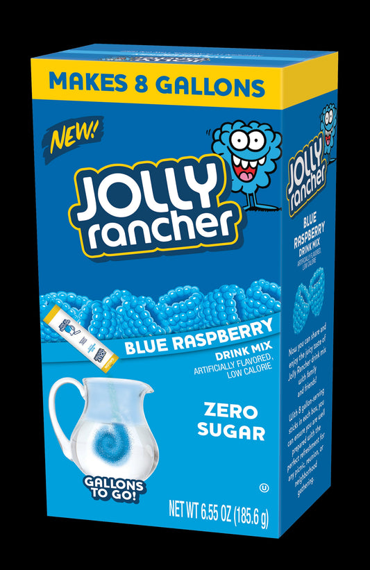 Jolly Rancher Makes 8 Gallons Blue Raspberry Low Calorie Drink Mix Gallons To Go; 8 Count; 6 Per Case - High Mart Wholesale