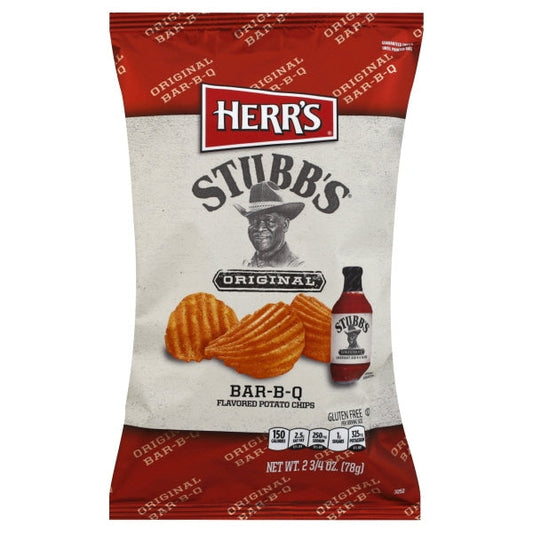 Herr Brands Stubb's Original Bbq Chips; 2.75 Ounce; 12 Per Case - High Mart Wholesale