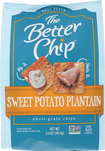 The Better Chip Sweet Potato Plantain Square Chips; 6.4 Ounces; 12 Per Case - High Mart Wholesale