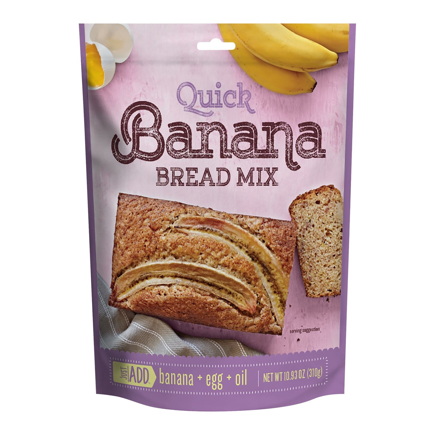 Just Add Banana Bread Quick Mix; 10.93 Ounces; 12 Per Case - High Mart Wholesale