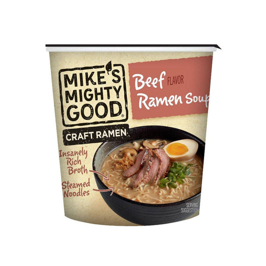 Mike's Mighty Good Ramen Soup Cup Beef; 1.8 Ounces; 6 Per Case - High Mart Wholesale