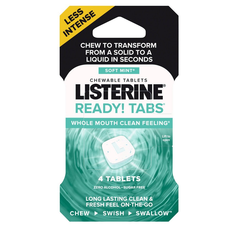 Listerine Ready Tabs Chew Soft Mint Four Count; 4 Count; 6 Per Box; 6 Per Case - High Mart Wholesale