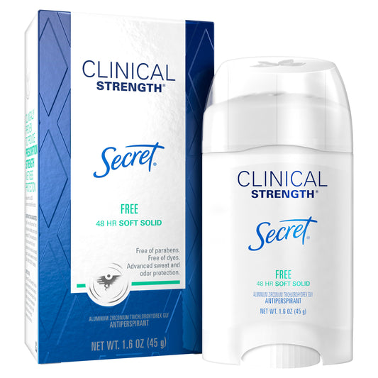 Secret Deodorant Clinical Strength Advanced Solid; 1.6 Ounces; 3 Per Box; 4 Per Case