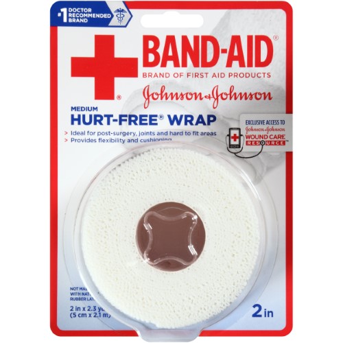 Johnson & Johnson 2 Inch X 2.3 Yard Hurt-Free Wrap; 2.3 Yard; 4 Per Box; 6 Per Case - High Mart Wholesale