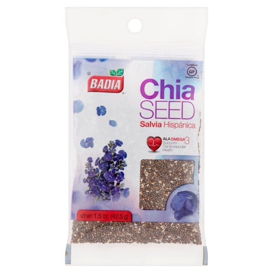 Badia Chia Seeds; 1.5 Ounces; 12 Per Box; 48 Per Case