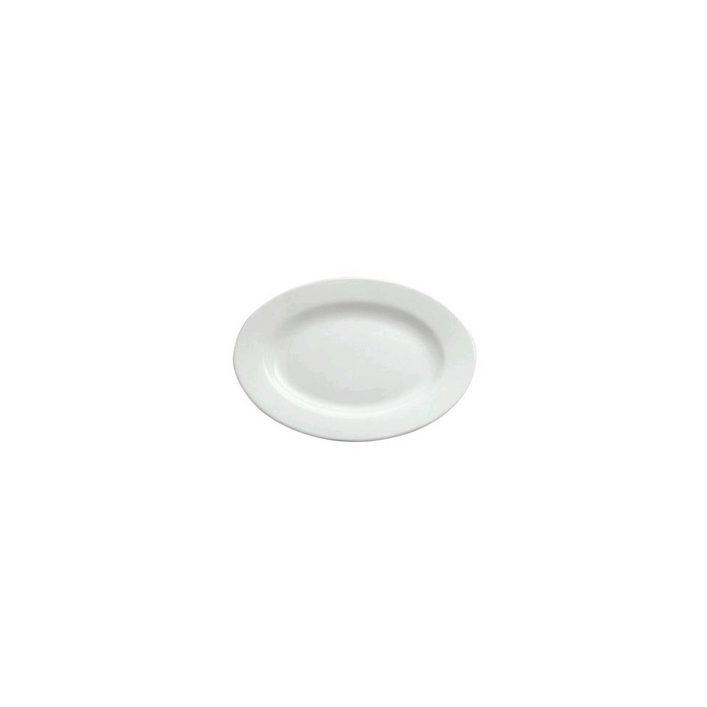 Oneida Buffalo Bright White Rolled Edge Platter 9 5/8"; 12 Each; 1 Per Case - High Mart Wholesale