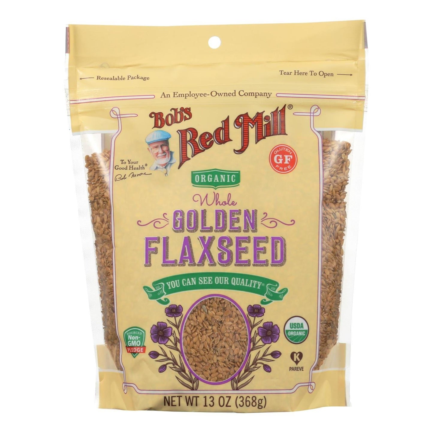 Bob's Red Mill Natural Foods Inc Organic Golden Flax Seed; 13 Ounces; 4 Per Case