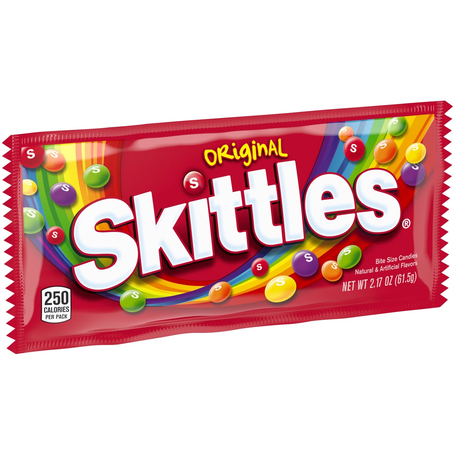 Skittles Original; Single Bags; 2.17 Ounces; 36 Per Box; 10 Per Case