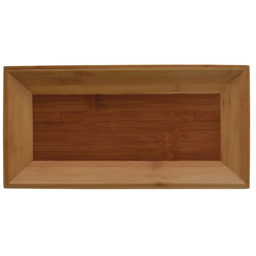 American Metalcraft Tray Bamboo Rectangular 18 Inch; 1 Each - High Mart Wholesale