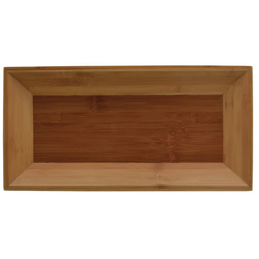 American Metalcraft Tray Bamboo Rectangular 18 Inch; 1 Each - High Mart Wholesale