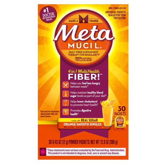 Metamucil Fiber Supplement Orange Powdered; 12.9 Ounces; 6 Per Box; 2 Per Case