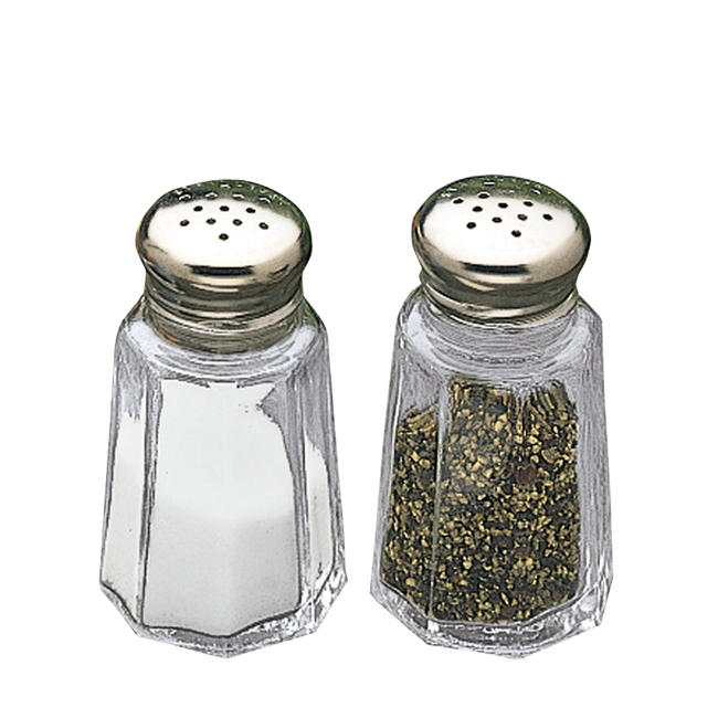 Tablecraft Shaker Salt & Pepper Glass 1 Ounce; 12 Count; 4 Per Case - High Mart Wholesale