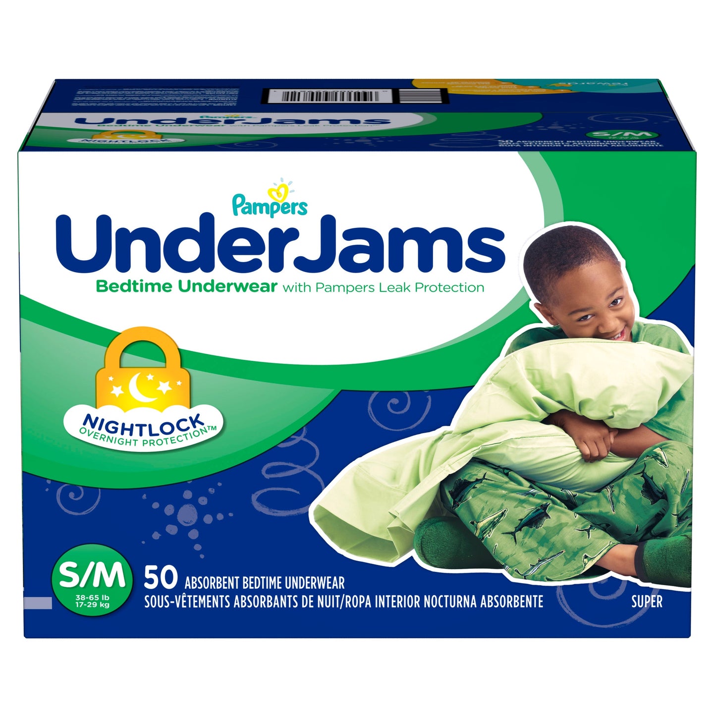 Pampers Underwear Bedtime Boy; 50 Count; 1 Per Case