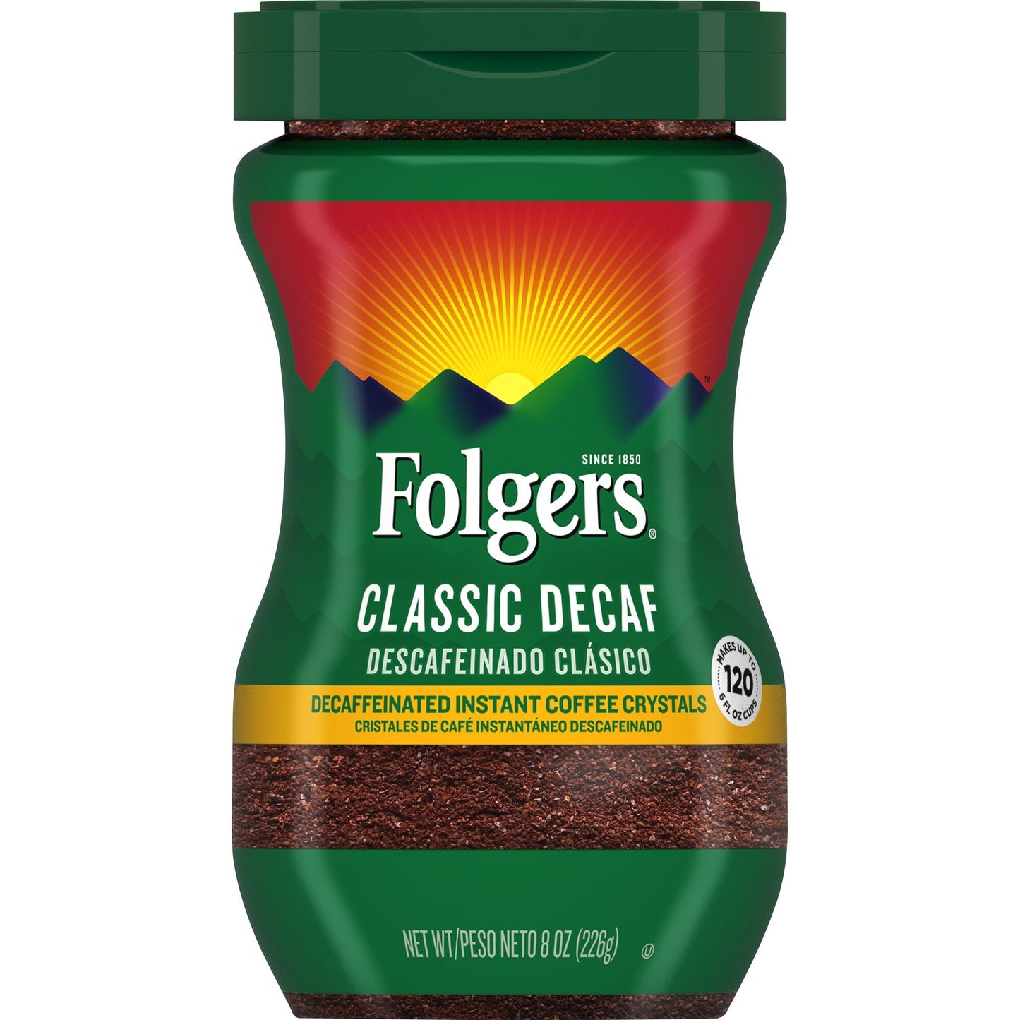 Folgers Decaffeinated Instant Coffee; 8 Ounces; 6 Per Case