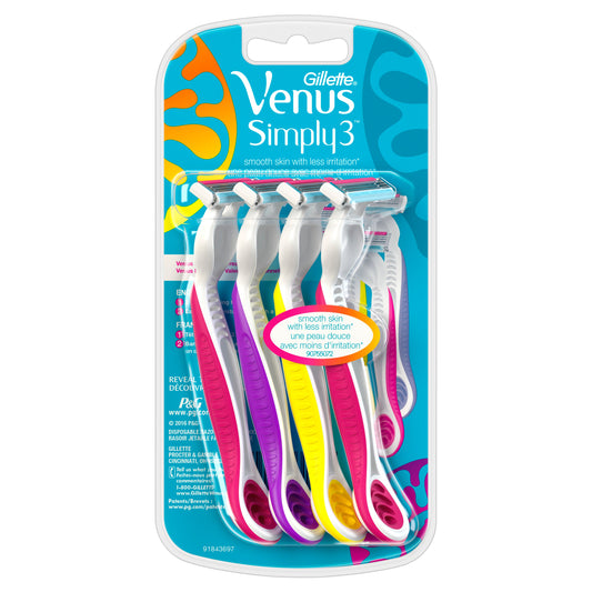 Venus Simply 3 Disposable Razor; 4 Count; 4 Per Case