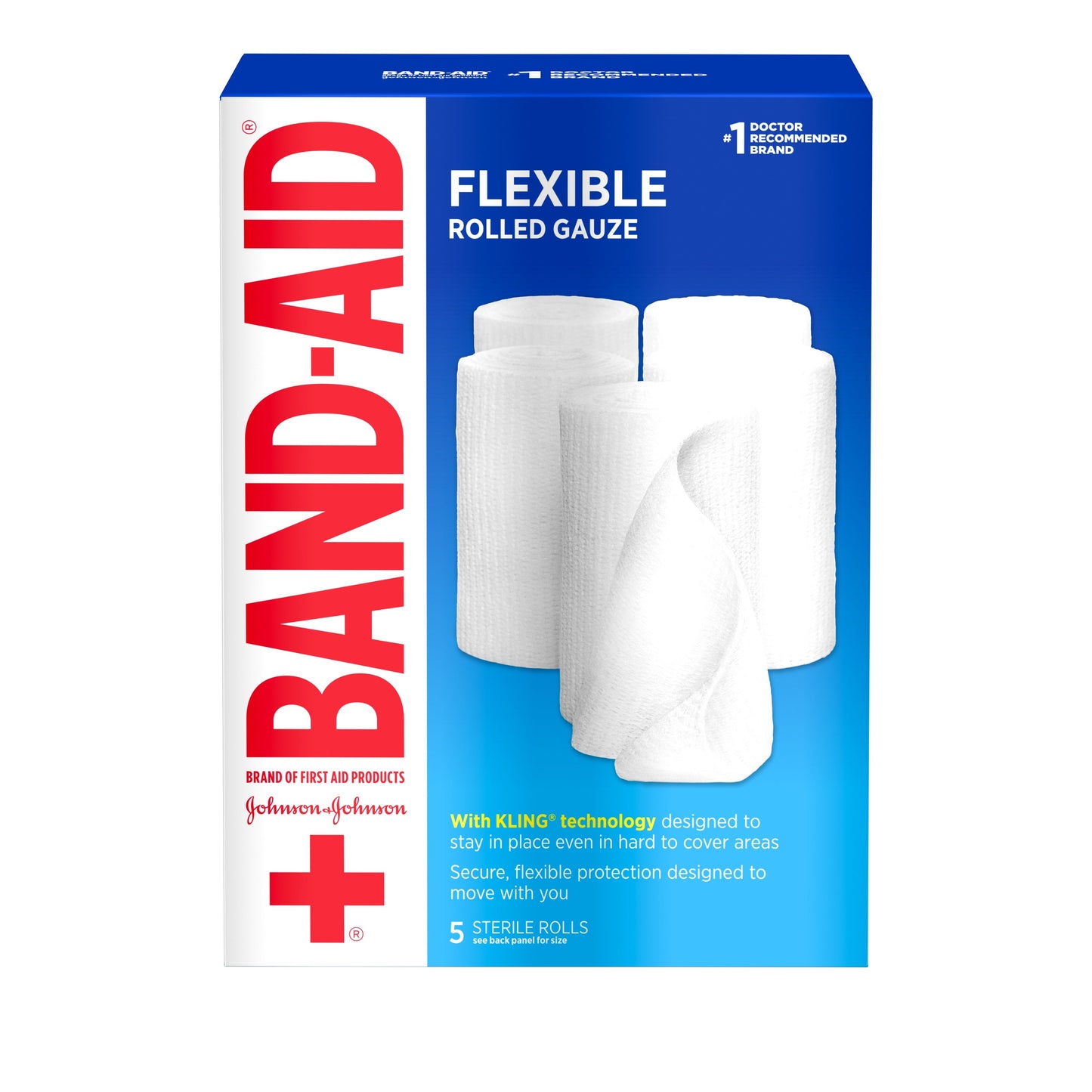 Band Aid Flex Gauze 4 Inch X 2.1 Yard Roll; 5 Count; 2 Per Box; 6 Per Case - High Mart Wholesale