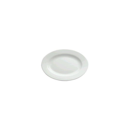 Oneida 15 Inch Buffalo Bright White Rolled Edge Oval Platter; 6 Each; 1 Per Case - High Mart Wholesale