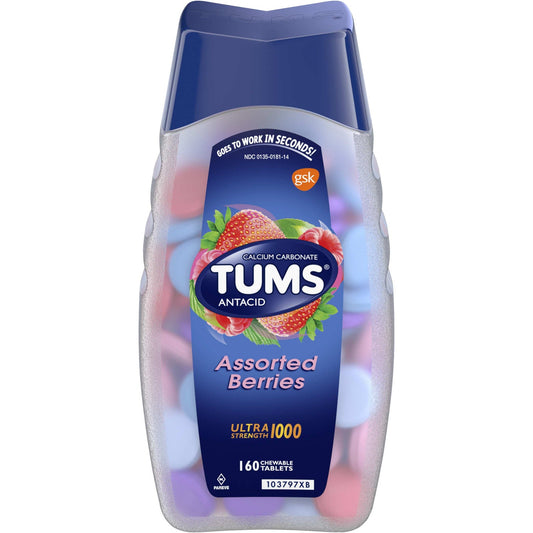 Tums Ultra Assorted Berries; 160 Each; 6 Per Box; 4 Per Case - High Mart Wholesale