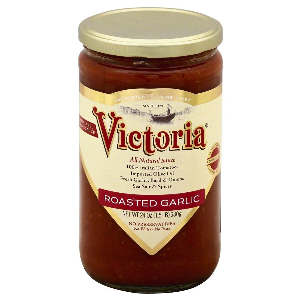 Victoria Roasted Garlic Sauce; 24 Fluid Ounce; 6 Per Case - High Mart Wholesale