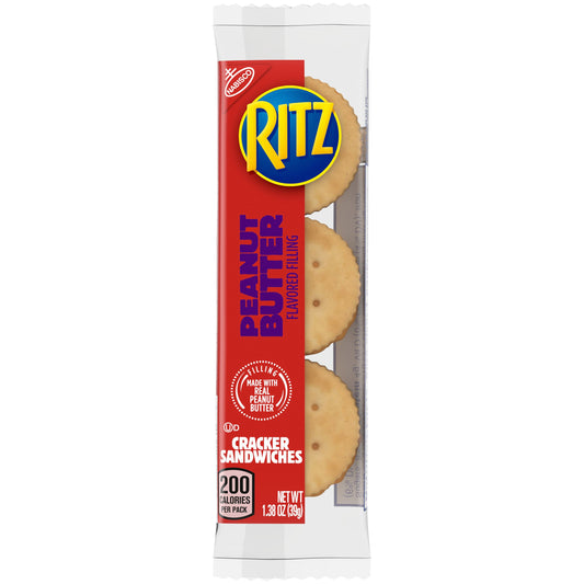 Ritz Nabisco Peanut Butter Cracker Sandwiches; 1.38 Ounces; 8 Per Box; 14 Per Case - High Mart Wholesale