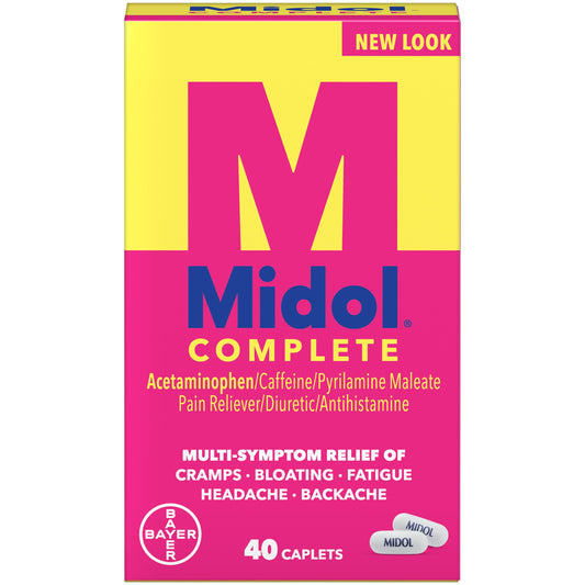 Midol Menstrual Caplets 40 Count; 40 Piece; 3 Per Box; 8 Per Case