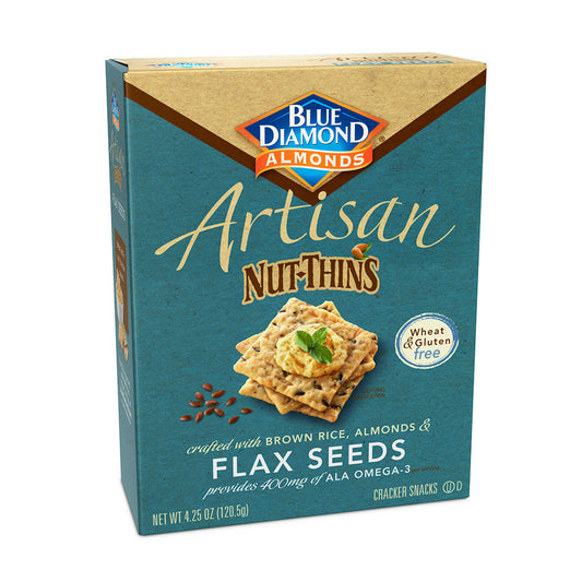 Blue Diamond Almonds Flax Seed Crackers 4.25 Ounce; 4.25 Ounces; 12 Per Case - High Mart Wholesale