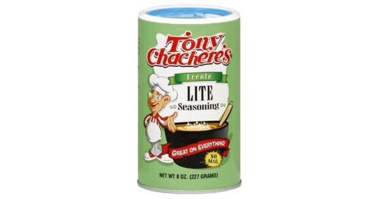 Tony Chachere's Creole Foods Seasoning Light Salt; 8 Ounces; 6 Per Case - High Mart Wholesale